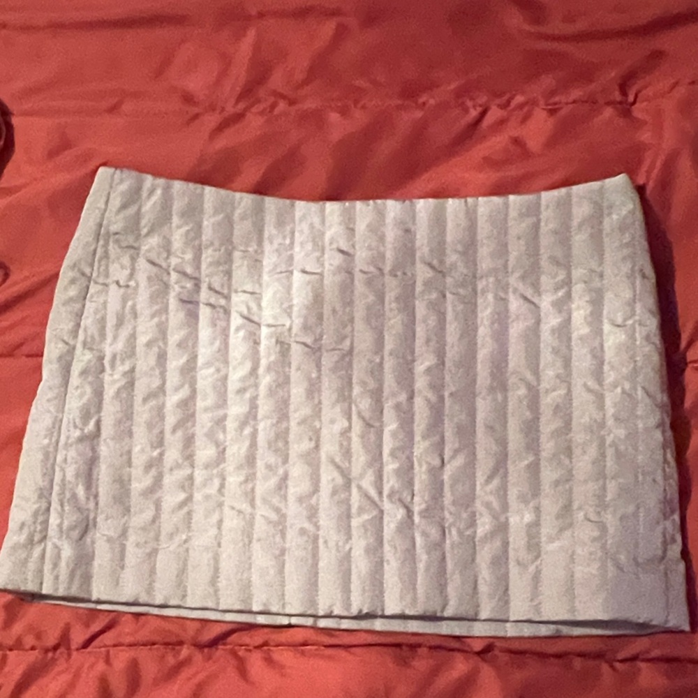 Forever 21 Light Gray Quilted Pencil Skirt
